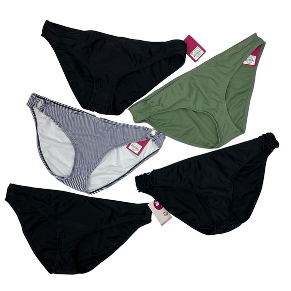 SO by Kohl’s Jr Women’s Bikini Swimsuit Bottoms Sz XL (15/17) Lot/5 Multi Colors - Picture 1 of 16